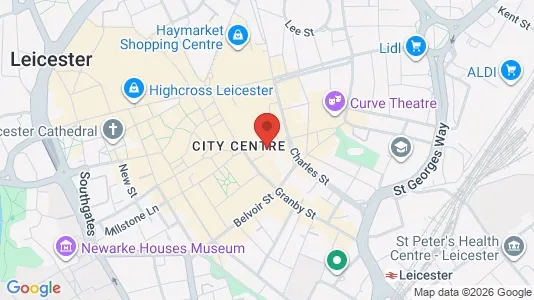 Apartments for rent i Leicester - Leicestershire - kort over placeringen