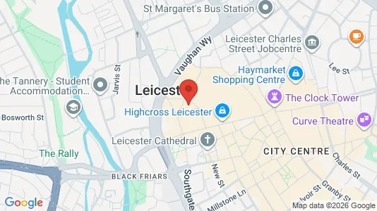 Apartments for rent i Leicester - Leicestershire - kort over placeringen