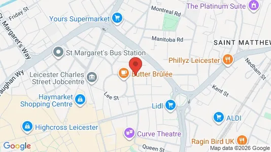 Apartments for rent i Leicester - Leicestershire - kort over placeringen