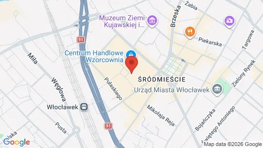 Apartments for rent i Włocławek - kort over placeringen