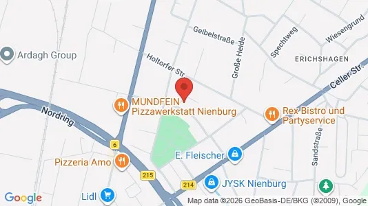 Apartments for rent i Nienburg/Weser - kort over placeringen