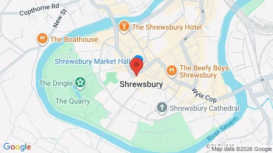 Apartments for rent i Shrewsbury - Shropshire - kort over placeringen