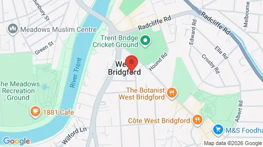 Apartments for rent i Nottingham - Nottinghamshire - kort over placeringen