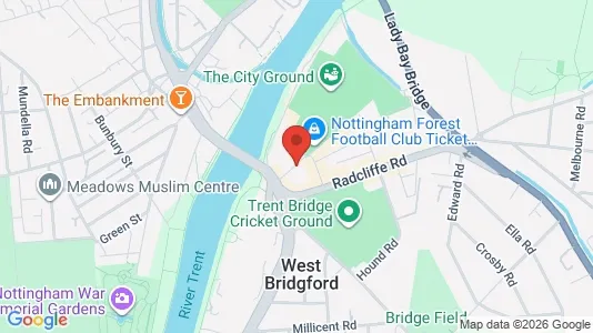 Apartments for rent i Nottingham - Nottinghamshire - kort over placeringen