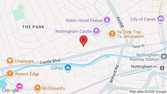 Apartments for rent i Nottingham - Nottinghamshire - kort over placeringen