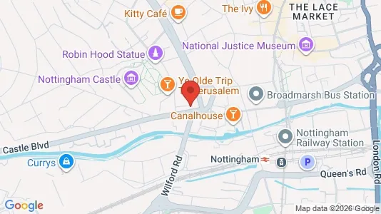 Apartments for rent i Nottingham - Nottinghamshire - kort over placeringen