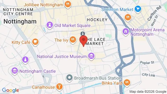 Apartments for rent i Nottingham - Nottinghamshire - kort over placeringen