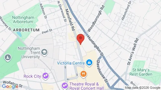 Apartments for rent i Nottingham - Nottinghamshire - kort over placeringen