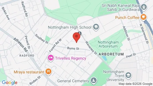 Apartments for rent i Nottingham - Nottinghamshire - kort over placeringen