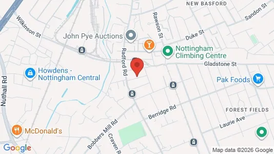Apartments for rent i Nottingham - Nottinghamshire - kort over placeringen