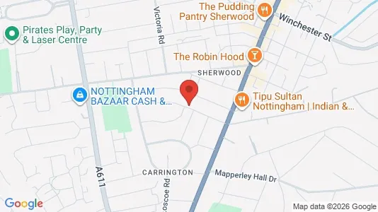 Apartments for rent i Nottingham - Nottinghamshire - kort over placeringen