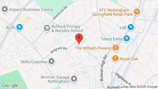Apartments for rent i Nottingham - Nottinghamshire - kort over placeringen