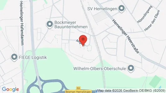 Apartments for rent i Bremen - kort over placeringen