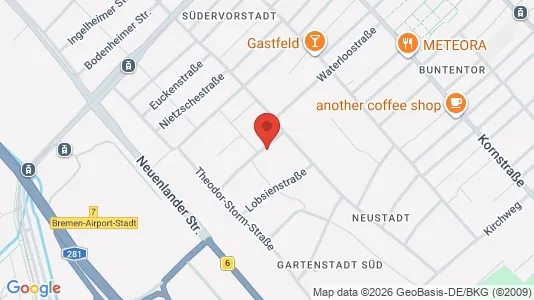 Apartments for rent i Bremen - kort over placeringen