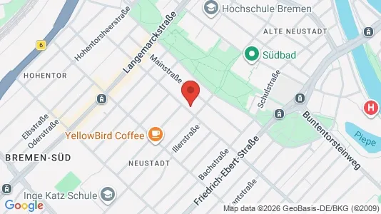 Apartments for rent i Bremen - kort over placeringen