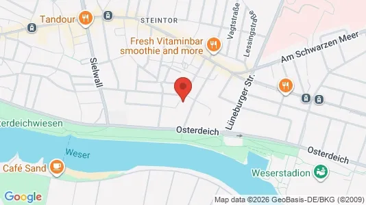 Apartments for rent i Bremen - kort over placeringen