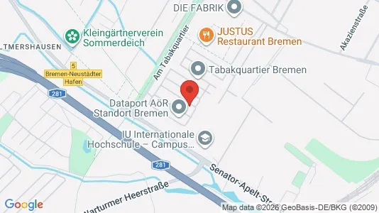 Apartments for rent i Bremen - kort over placeringen