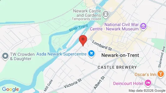 Apartments for rent i Newark - Nottinghamshire - kort over placeringen