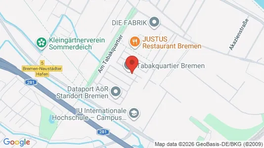 Apartments for rent i Bremen - kort over placeringen