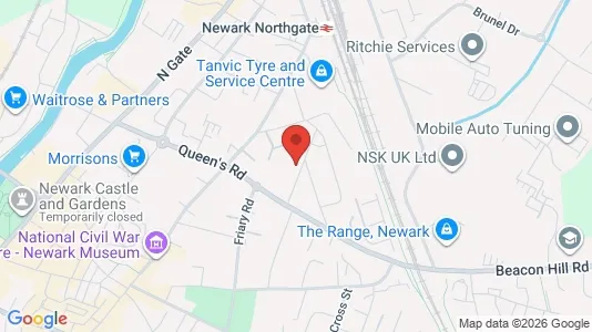 Apartments for rent i Newark - Nottinghamshire - kort over placeringen