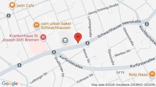 Apartments for rent i Bremen - kort over placeringen