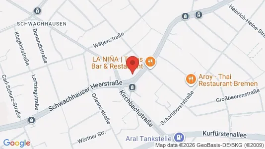 Apartments for rent i Bremen - kort over placeringen