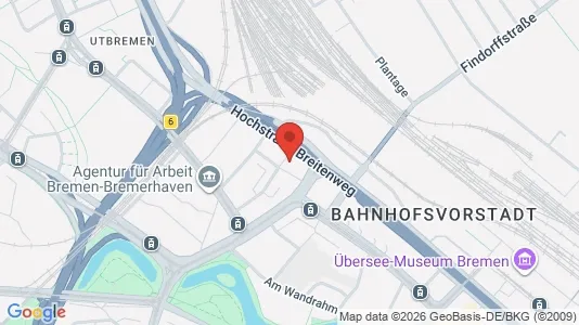 Apartments for rent i Bremen - kort over placeringen