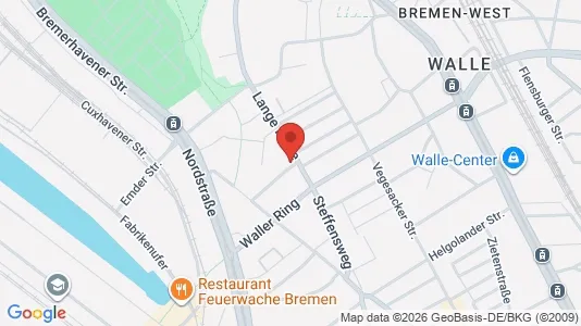 Apartments for rent i Bremen - kort over placeringen