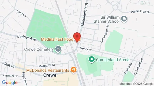 Apartments for rent i Crewe - Cheshire - kort over placeringen