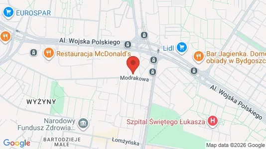 Apartments for rent i Bydgoszcz - kort over placeringen