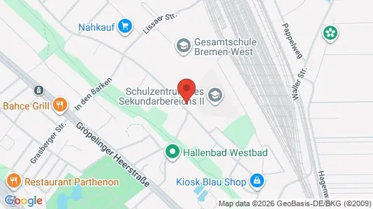 Apartments for rent i Bremen - kort over placeringen