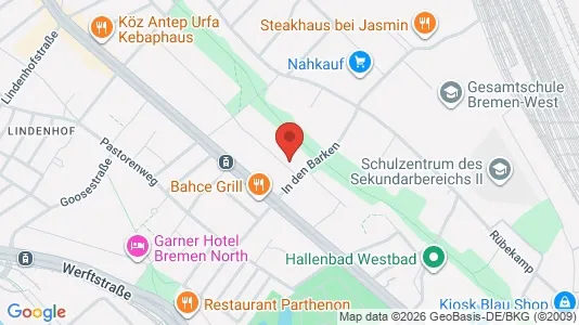 Apartments for rent i Bremen - kort over placeringen