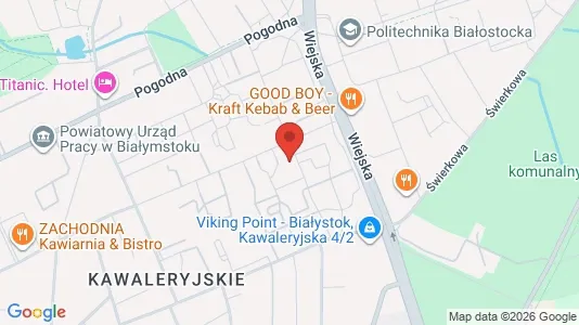 Apartments for rent i Białystok - kort over placeringen