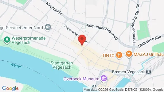 Apartments for rent i Bremen - kort over placeringen