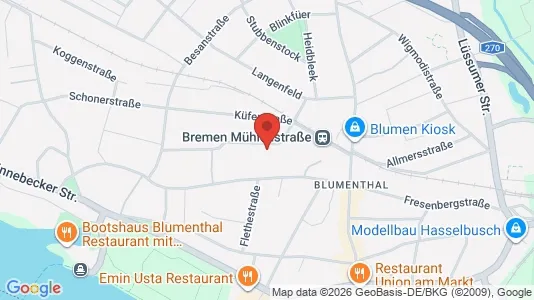 Apartments for rent i Bremen - kort over placeringen