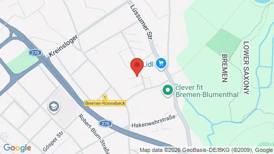 Apartments for rent i Bremen - kort over placeringen