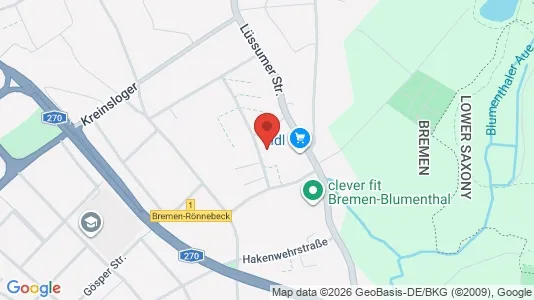 Apartments for rent i Bremen - kort over placeringen