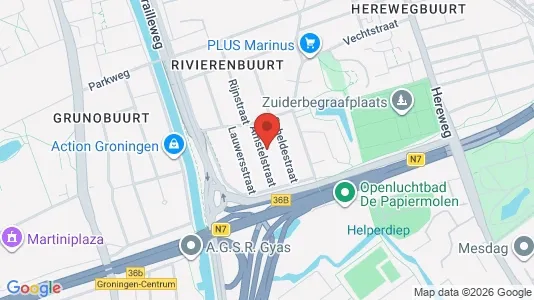 Apartments for rent i Groningen - kort over placeringen