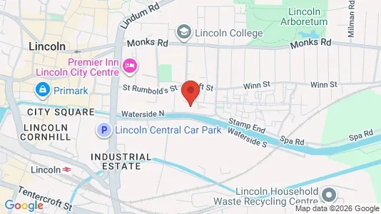 Apartments for rent i Lincoln - Lincolnshire - kort over placeringen