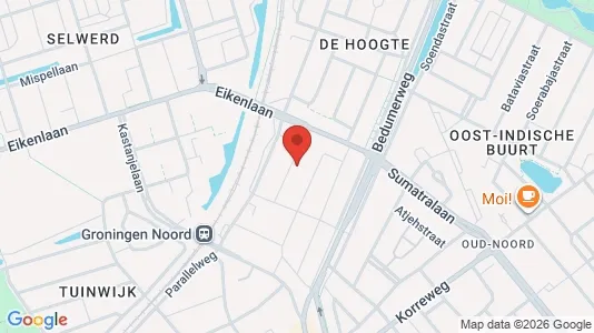 Apartments for rent i Groningen - kort over placeringen