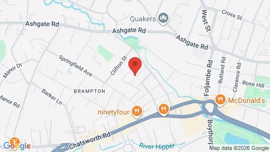 Apartments for rent i Chesterfield - Derbyshire - kort over placeringen