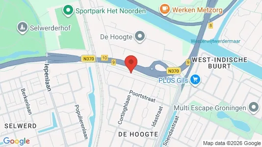 Apartments for rent i Groningen - kort over placeringen