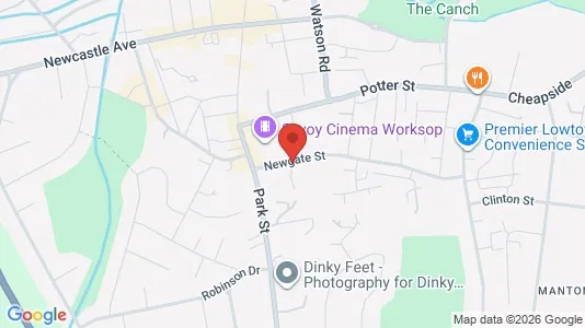 Apartments for rent i Worksop - Nottinghamshire - kort over placeringen