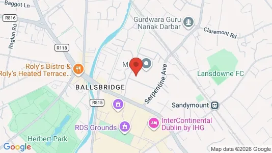Apartments for rent i Dublin 4 - kort over placeringen