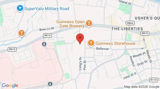Apartments for rent i Dublin 8 - kort over placeringen