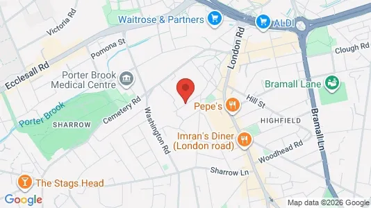 Apartments for rent i Sheffield - South Yorkshire - kort over placeringen