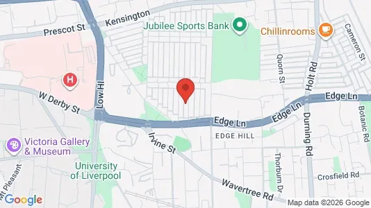 Rooms for rent i Liverpool - Merseyside - kort over placeringen
