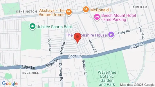 Rooms for rent i Liverpool - Merseyside - kort over placeringen
