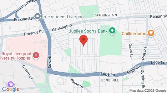 Rooms for rent i Liverpool - Merseyside - kort over placeringen