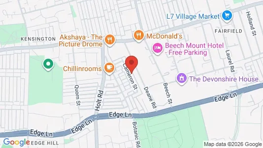 Rooms for rent i Liverpool - Merseyside - kort over placeringen